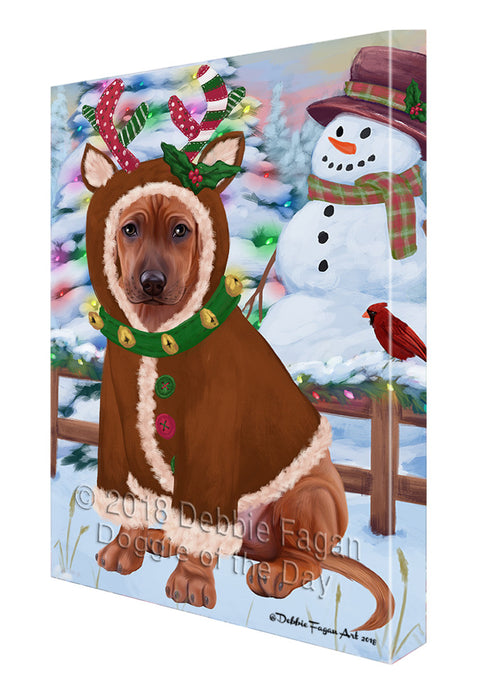 Christmas Gingerbread House Candyfest Rhodesian Ridgeback Dog Canvas Print Wall Art Décor CVS130679