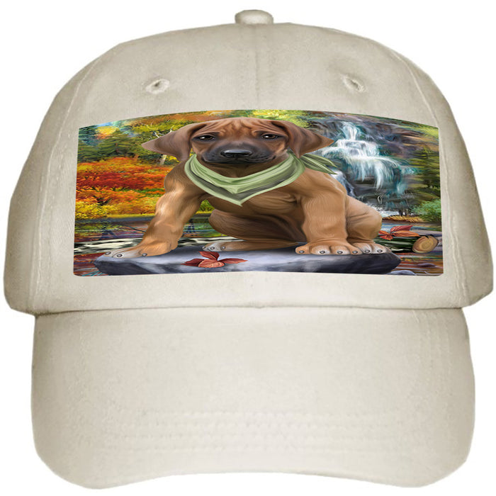 Scenic Waterfall Rhodesian Ridgeback Dog Ball Hat Cap HAT59532