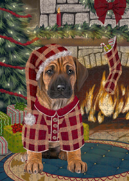 The Stocking was Hung Rhodesian Ridgeback Dog Puzzle  PUZL90520