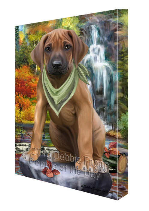 Scenic Waterfall Rhodesian Ridgeback Dog Canvas Print Wall Art Décor CVS84662