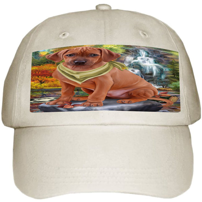 Scenic Waterfall Rhodesian Ridgeback Dog Ball Hat Cap HAT59535