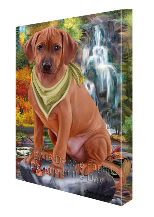 Scenic Waterfall Rhodesian Ridgeback Dog Canvas Print Wall Art Décor CVS84671