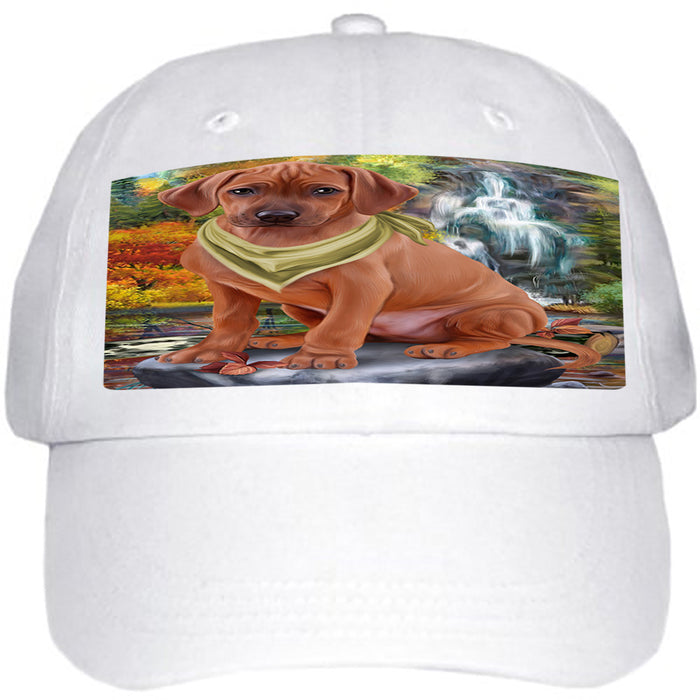 Scenic Waterfall Rhodesian Ridgeback Dog Ball Hat Cap HAT59535