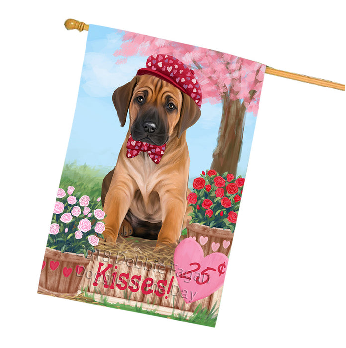 Rosie 25 Cent Kisses Rhodesian Ridgeback Dog House Flag FLG56687