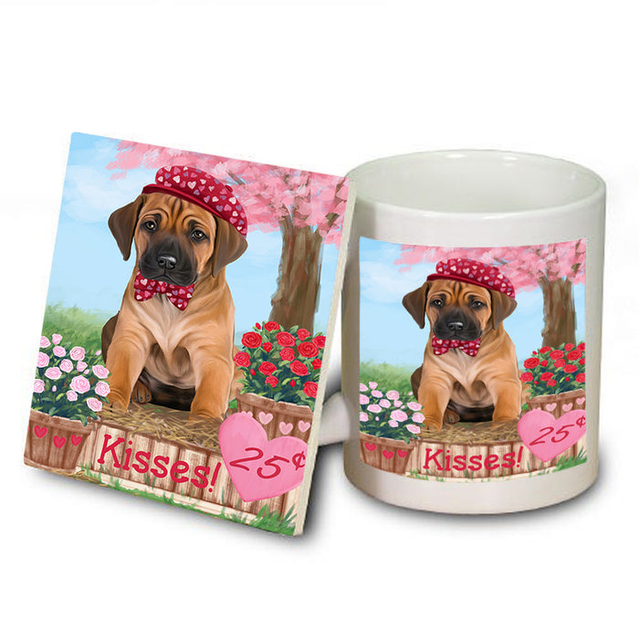 Rosie 25 Cent Kisses Rhodesian Ridgeback Dog Mug and Coaster Set MUC55995