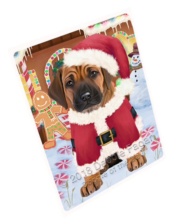 Christmas Gingerbread House Candyfest Rhodesian Ridgeback Dog Magnet MAG74625 (Small 5.5" x 4.25")