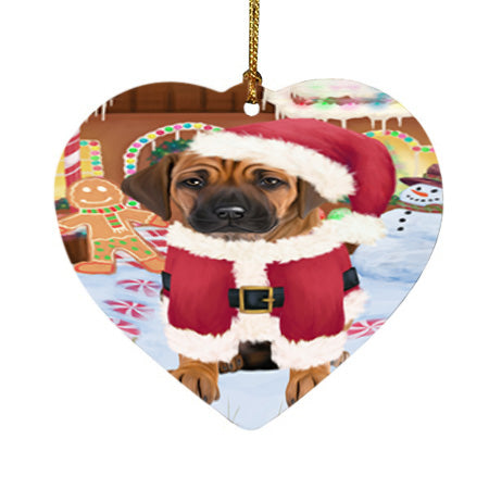 Christmas Gingerbread House Candyfest Rhodesian Ridgeback Dog Heart Christmas Ornament HPOR56852