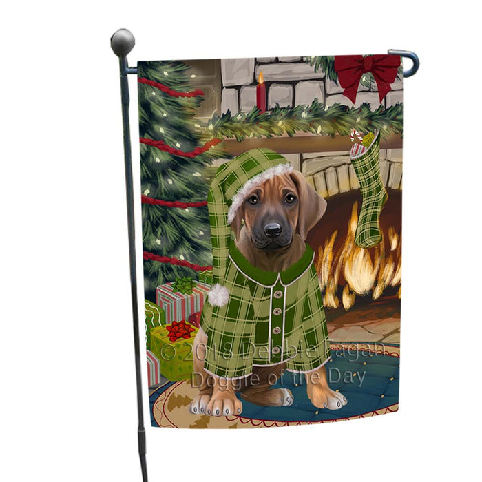 The Stocking was Hung Rhodesian Ridgeback Dog Garden Flag GFLG55873