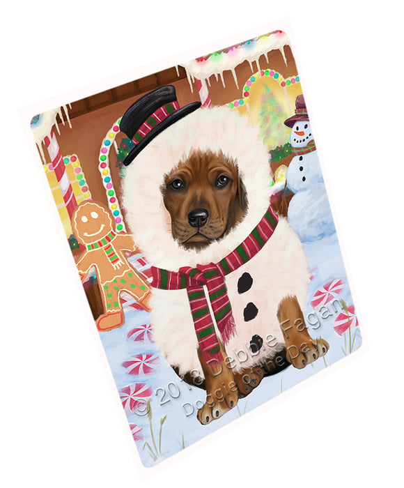 Christmas Gingerbread House Candyfest Rhodesian Ridgeback Dog Magnet MAG74628 (Small 5.5" x 4.25")