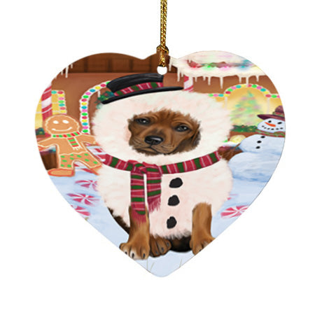 Christmas Gingerbread House Candyfest Rhodesian Ridgeback Dog Heart Christmas Ornament HPOR56853