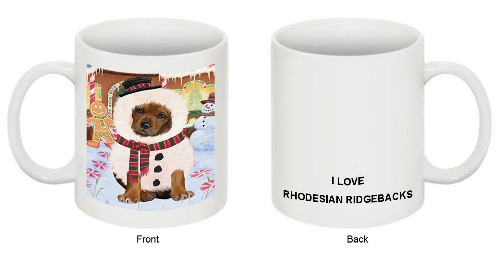 Christmas Gingerbread House Candyfest Rhodesian Ridgeback Dog Coffee Mug MUG51895