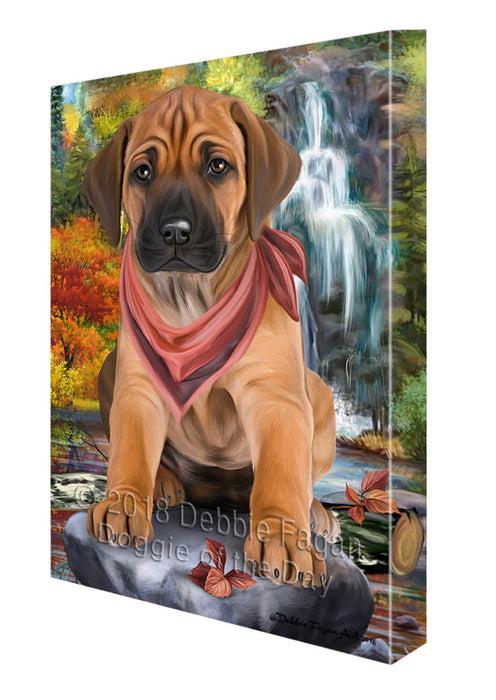 Scenic Waterfall Rhodesian Ridgeback Dog Canvas Print Wall Art Décor CVS84680