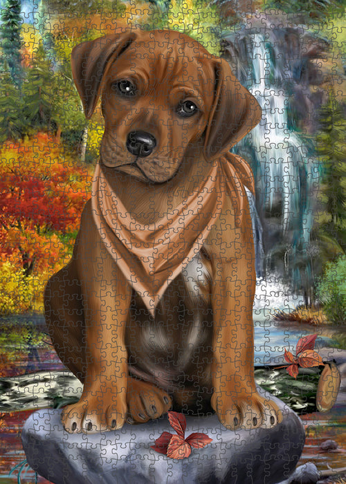 Scenic Waterfall Rhodesian Ridgeback Dog Puzzle  PUZL59895