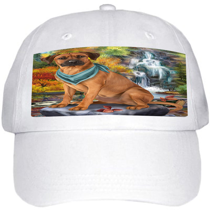 Scenic Waterfall Rhodesian Ridgeback Dog Ball Hat Cap HAT59544