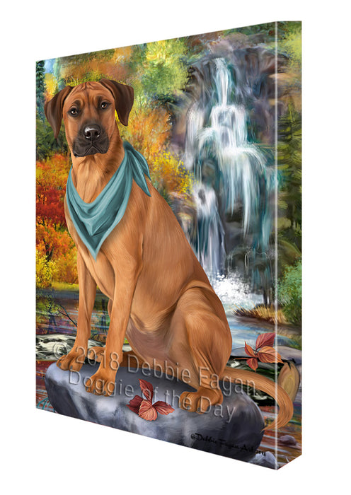 Scenic Waterfall Rhodesian Ridgeback Dog Canvas Print Wall Art Décor CVS84698
