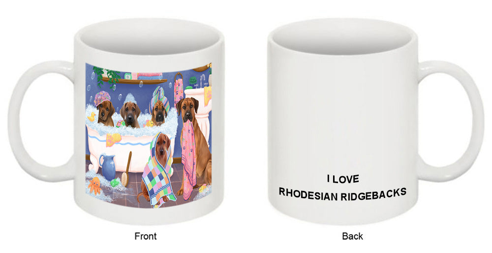 Rub A Dub Dogs In A Tub Rhodesian Ridgebacks Dog Coffee Mug MUG52211