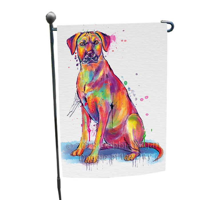 Watercolor Rhodesian Ridgeback Dog Garden Flag GFLG65175