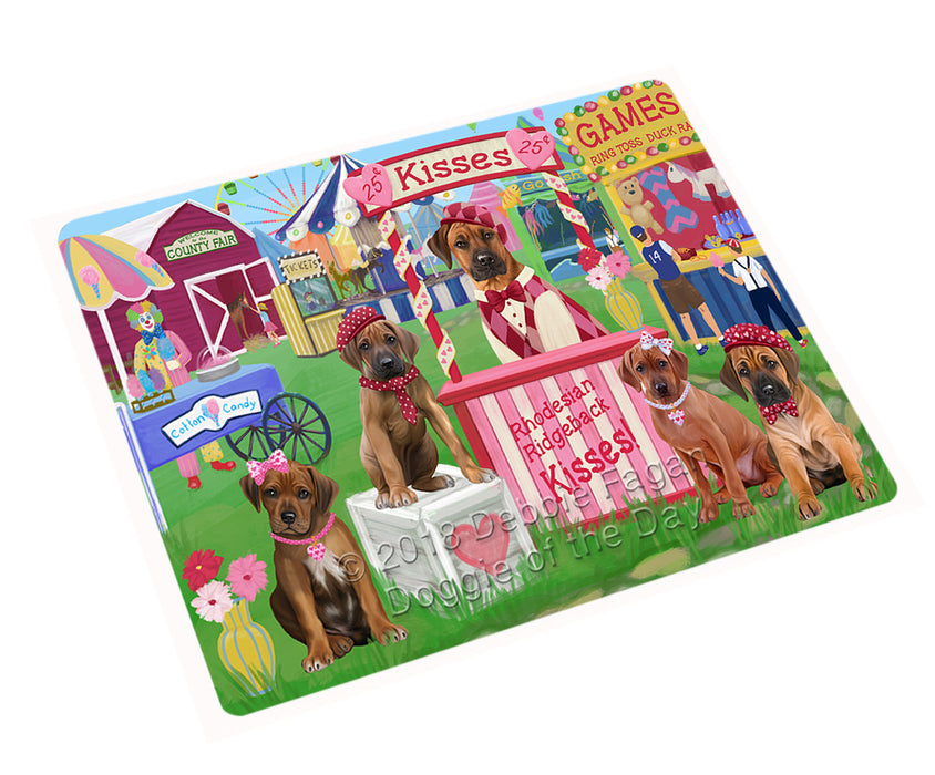 Carnival Kissing Booth Rhodesian Ridgebacks Dog Cutting Board C72888