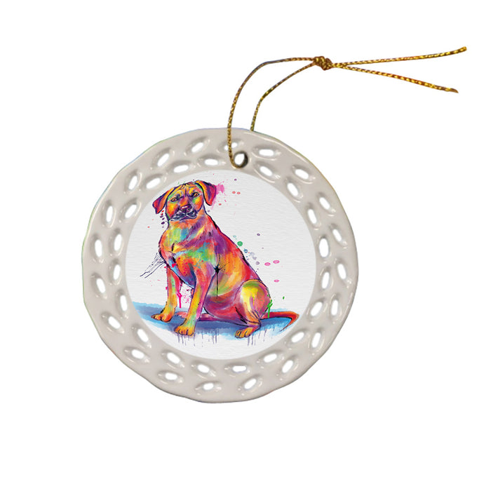 Watercolor Rhodesian Ridgeback Dog Ceramic Doily Ornament DPOR57448