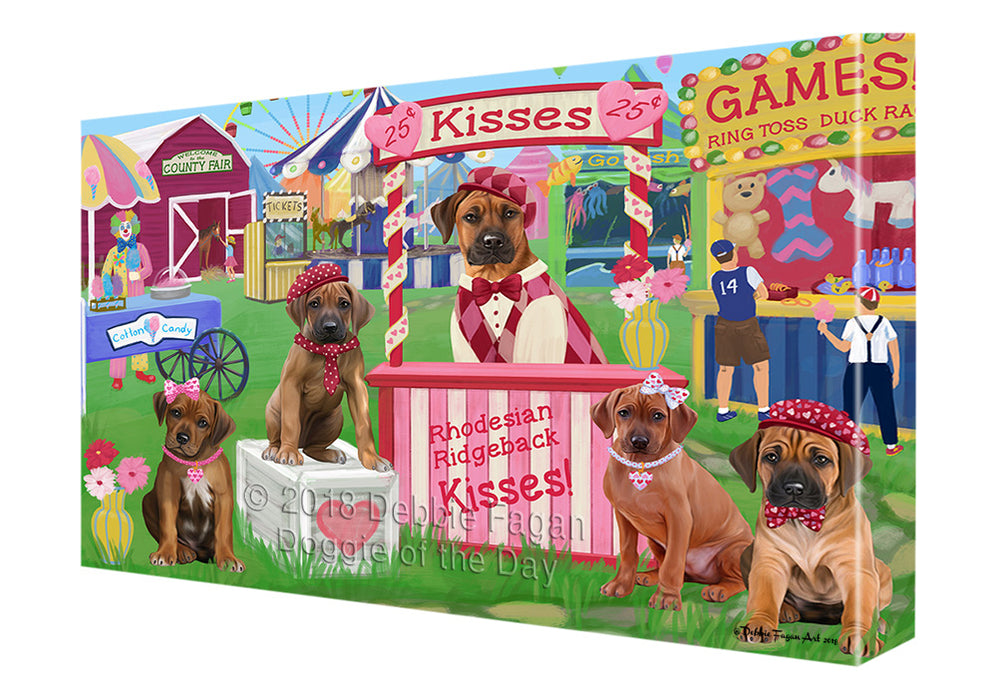 Carnival Kissing Booth Rhodesian Ridgebacks Dog Canvas Print Wall Art Décor CVS125477