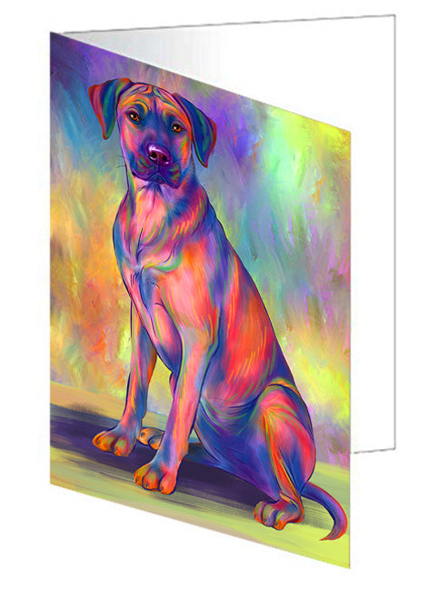 Paradise Wave Rhodesian Ridgeback Dog Handmade Artwork Assorted Pets Greeting Cards and Note Cards with Envelopes for All Occasions and Holiday Seasons GCD74699