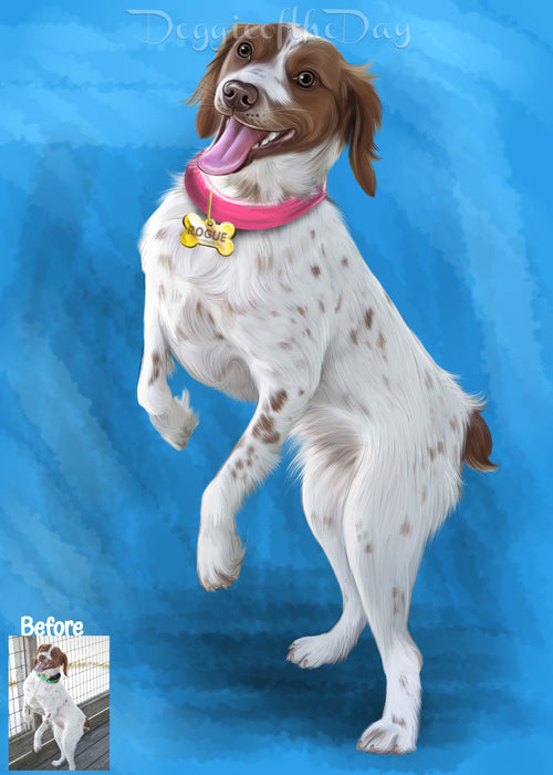 Digital Painting PERSONALIZED PET PORTRAIT! Custom Pet Dog or Cat Art