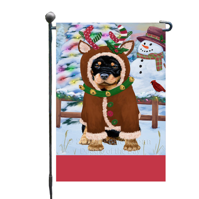 Personalized Gingerbread Candyfest Rottweiler Dog Custom Garden Flag GFLG64143