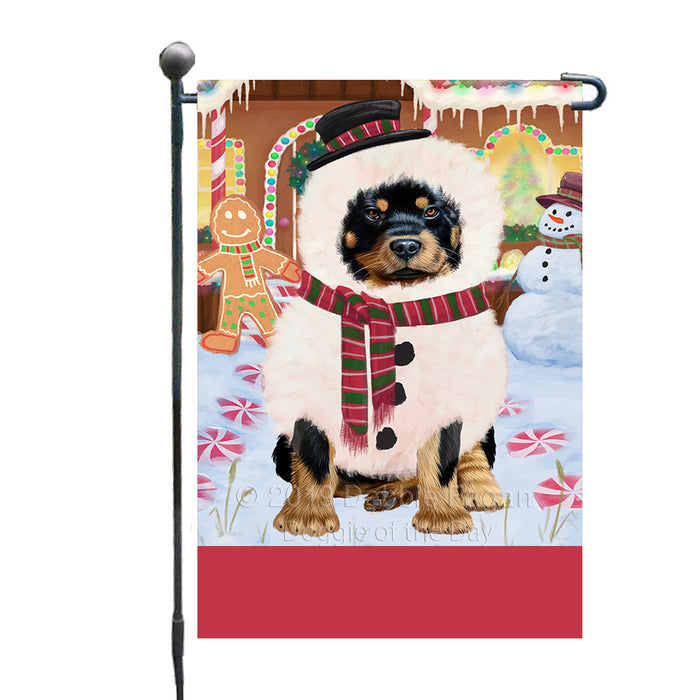 Personalized Gingerbread Candyfest Rottweiler Dog Custom Garden Flag GFLG64145