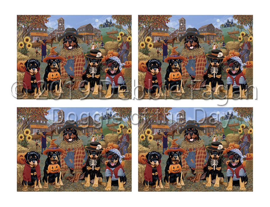Halloween 'Round Town Rottweiler Dogs Placemat