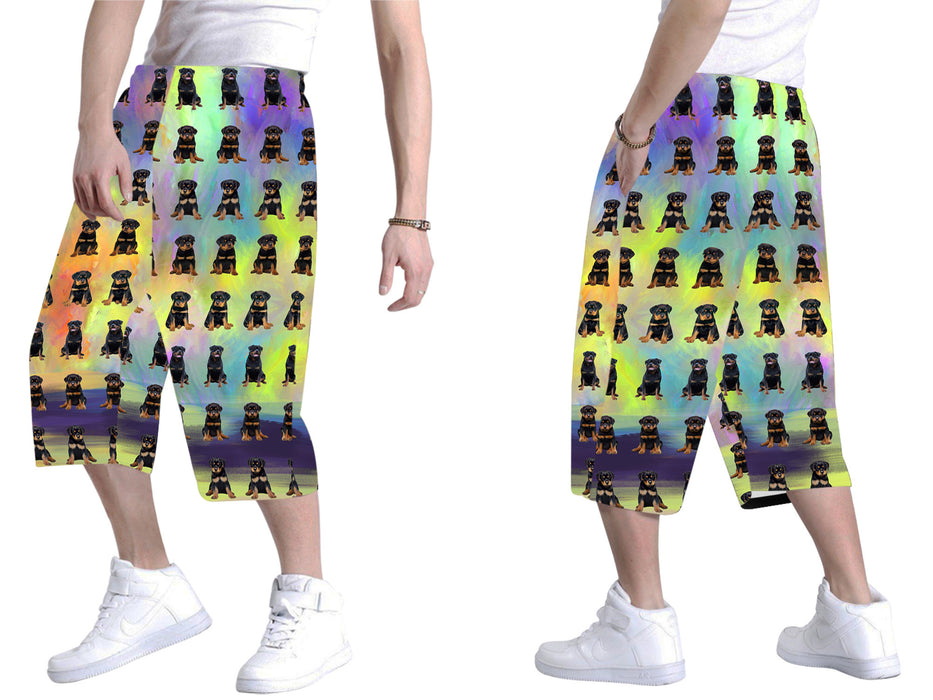 Paradise Wave Rottweiler Dogs All Over Print Men's Baggy Shorts