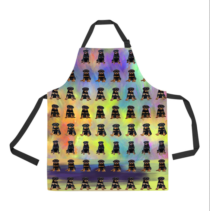 Paradise Wave Rottweiler Dogs All Over Print Adjustable Apron