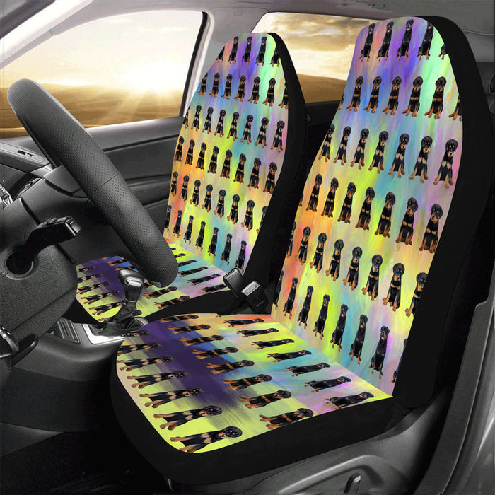 Paradise Wave Rottweiler Dogs Car Seat Covers (Set of 2)