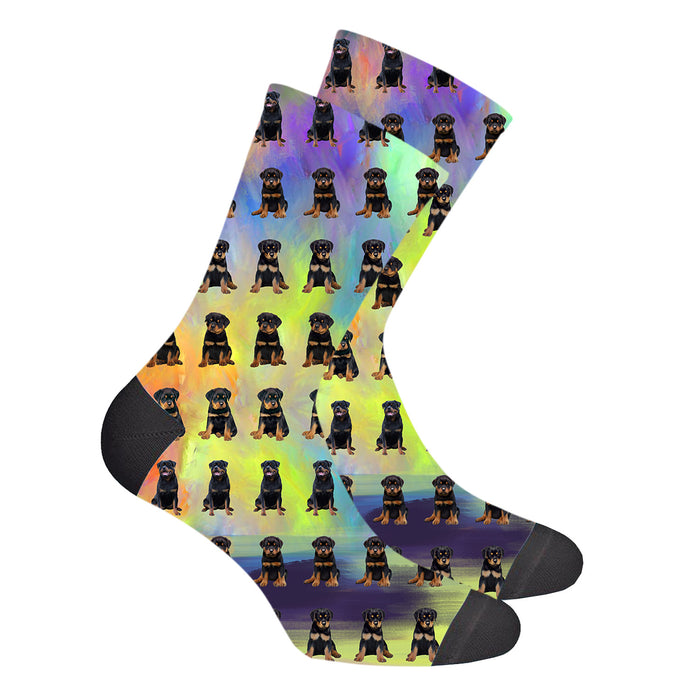 Paradise Wave Rottweiler Dogs Women's Socks