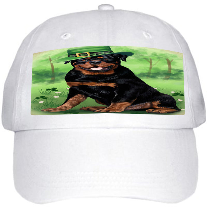 St. Patricks Day Irish Portrait Rottweiler Dog Ball Hat Cap HAT51843