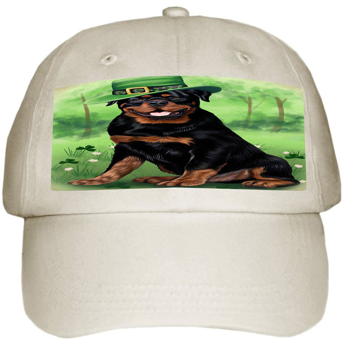 St. Patricks Day Irish Portrait Rottweiler Dog Ball Hat Cap HAT51843