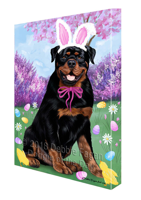 Rottweiler Dog Easter Holiday Canvas Wall Art CVS59943