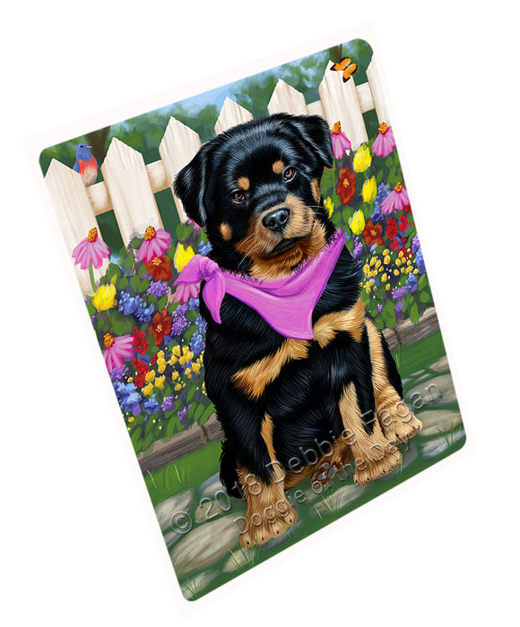 Spring Floral Rottweiler Dog Blanket BLNKT66882