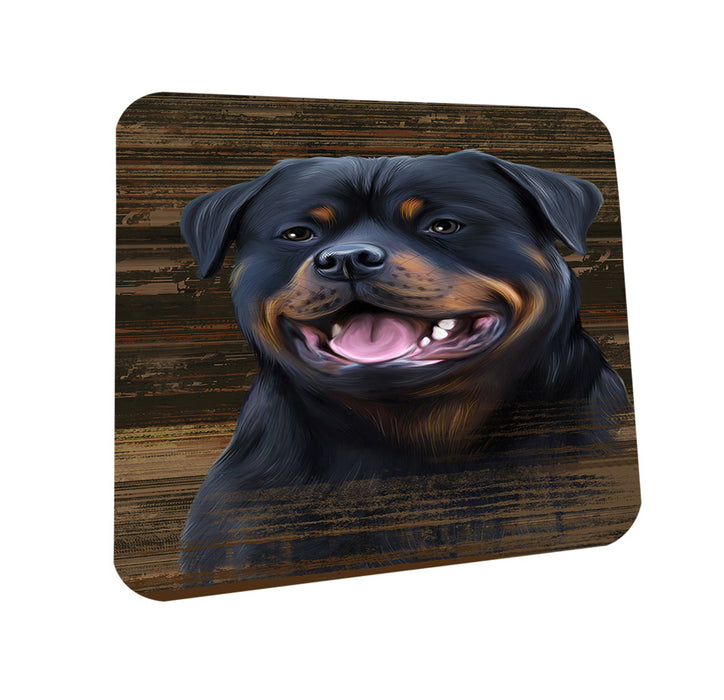 Rustic Rottweiler Dog Coasters Set of 4 CST50423