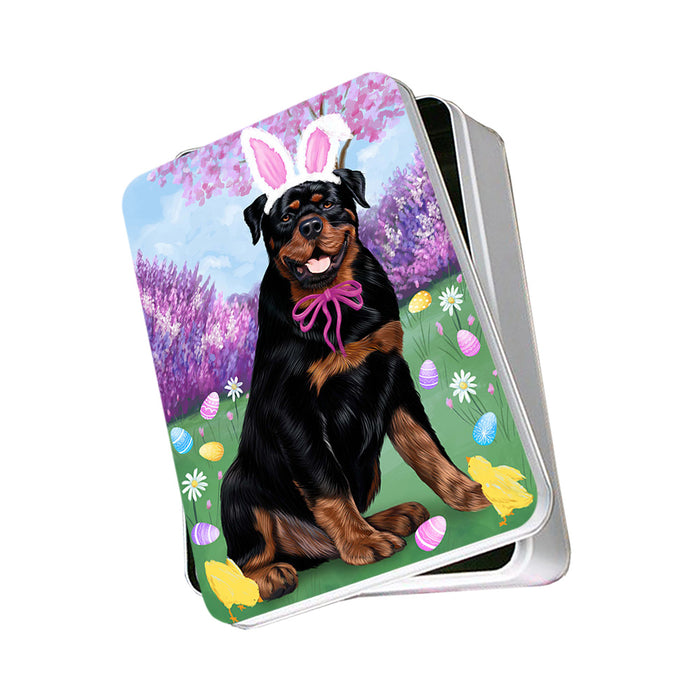 Rottweiler Dog Easter Holiday Photo Storage Tin PITN49236