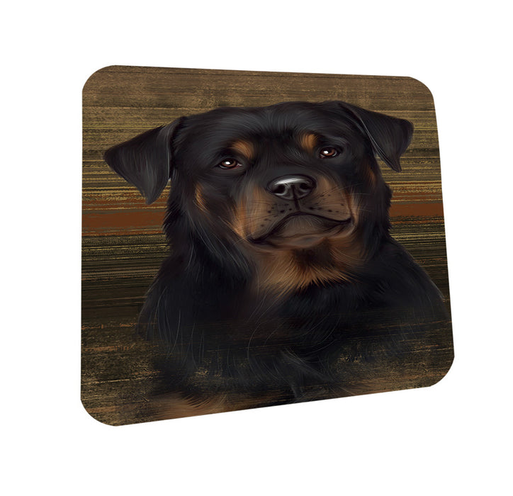 Rustic Rottweiler Dog Coasters Set of 4 CST50545