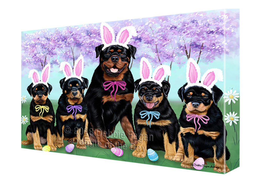 Rottweilers Dog Easter Holiday Canvas Wall Art CVS59952