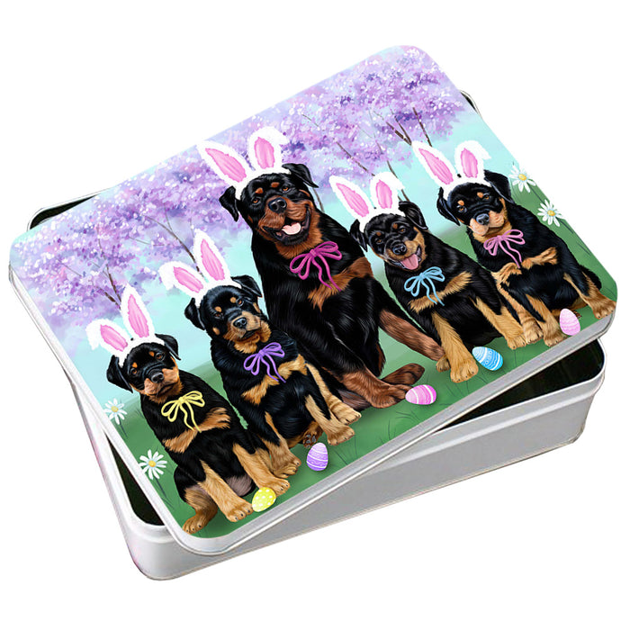 Rottweilers Dog Easter Holiday Photo Storage Tin PITN49237