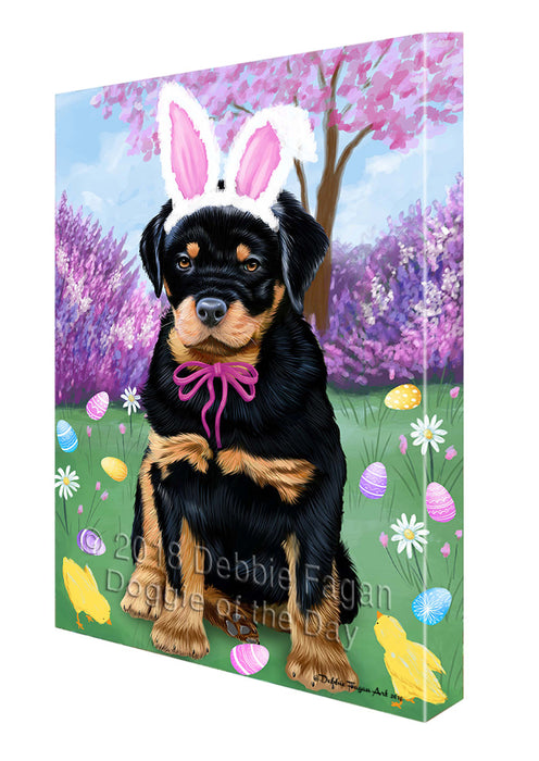 Rottweiler Dog Easter Holiday Canvas Wall Art CVS59961