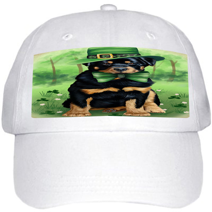 St. Patricks Day Irish Portrait Rottweiler Dog Ball Hat Cap HAT51849