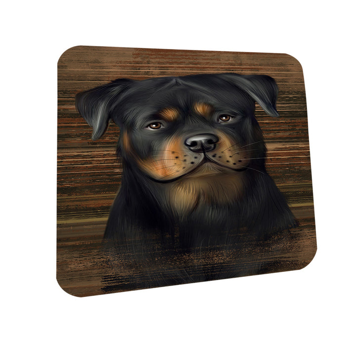 Rustic Rottweiler Dog Coasters Set of 4 CST50546