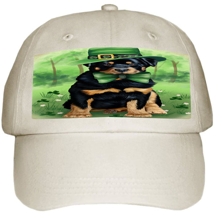 St. Patricks Day Irish Portrait Rottweiler Dog Ball Hat Cap HAT51849