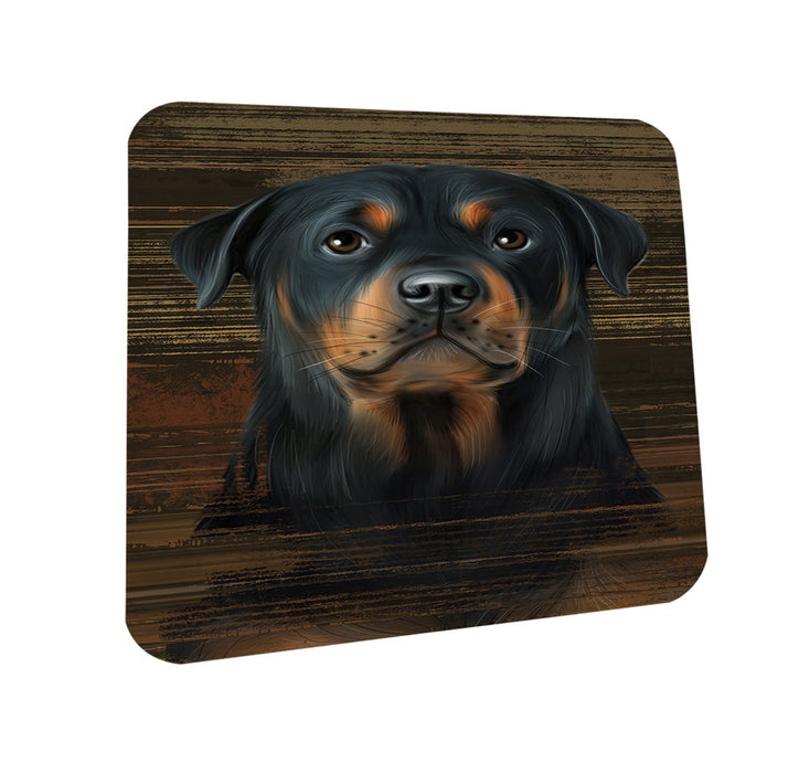 Rustic Rottweiler Dog Coasters Set of 4 CST50547