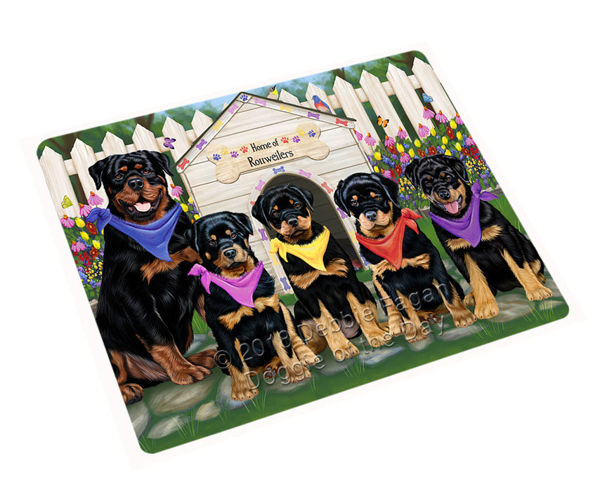 Spring Dog House Rottweilers Dog Cutting Board C54240