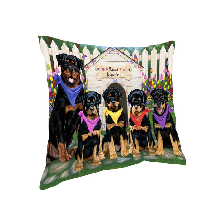 Spring Dog House Rottweilers Dog Pillow PIL56352