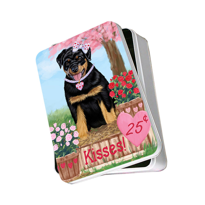 Rosie 25 Cent Kisses Rottweiler Dog Photo Storage Tin PITN55947